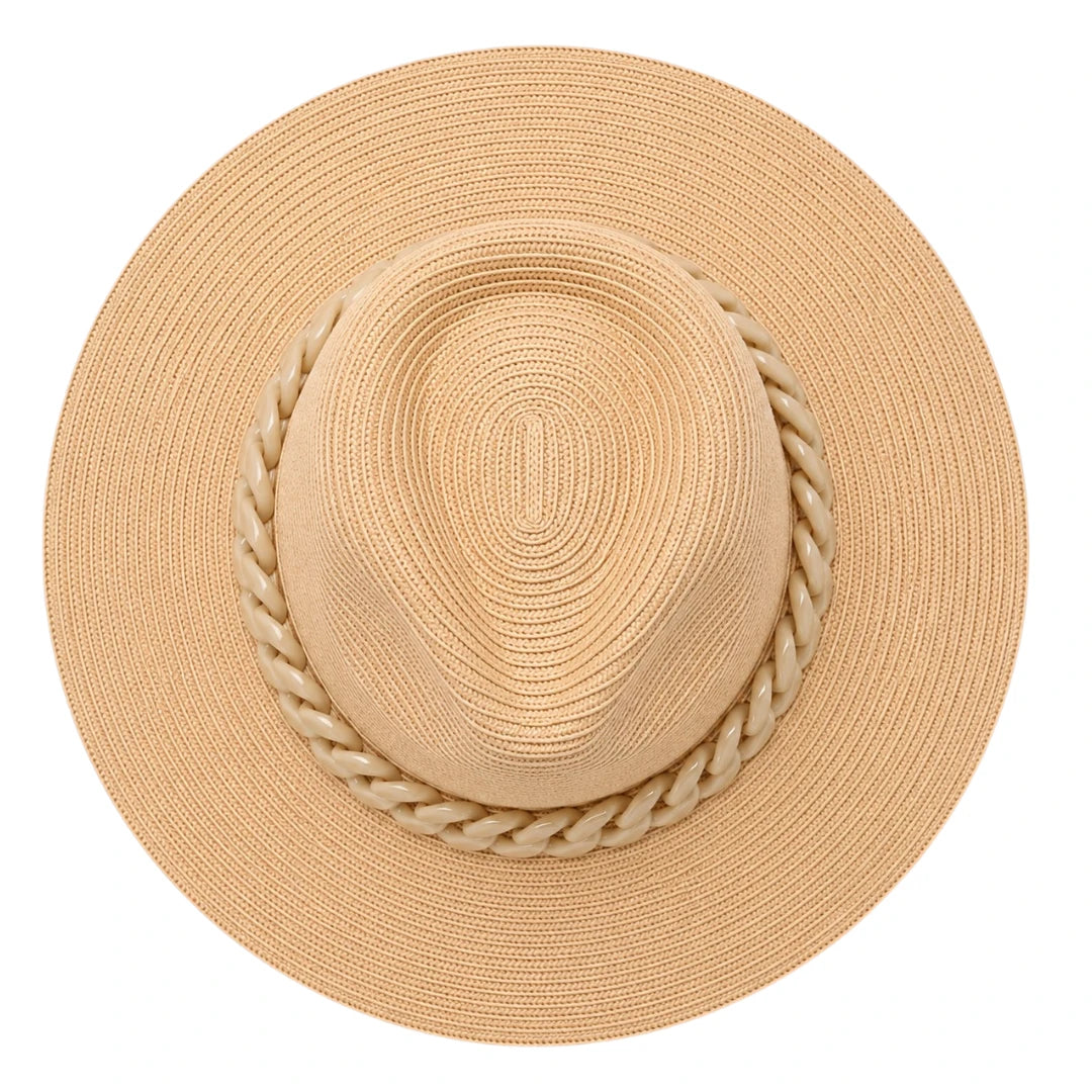Mr.Gilbert Hats Beige Wide Brim Sun Hat