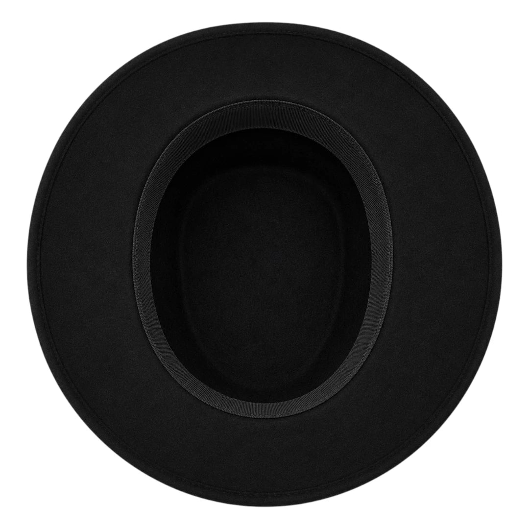 Mr.Gilbert Hats Classic Black Wide Brim Fedora Hat